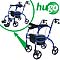 Hugo Navigator, 2 produits en 1, déambulateur à 4 roues et fauteuil de transport
